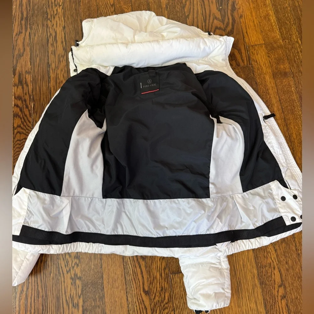 Women's Bogner Fire&Ice White and Blue Puffer Down ski Jacket xs - Picture 7 of 16